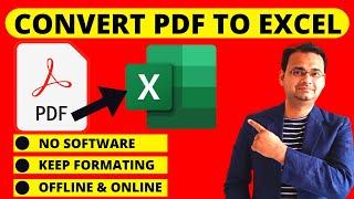 How to Convert PDF to Excel │PDF to XLSX Without Losing Formatting (Online & Offline)