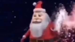 Santa running towards earth and destroys the world