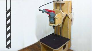 DIY Drill Press Machine | How to Make a Homemade Drill Press Stand
