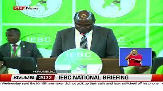 Chebukati: Results announced at the polling stations are final, results in the portal are final