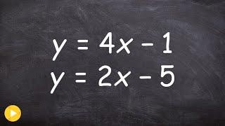 Solving a system of equations by substitution