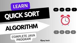 Learn Quick Sort Algorithm with Java program #quicksort