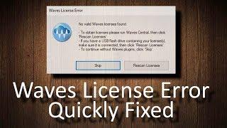 FIX Waves License Error: No valid Waves licenses found