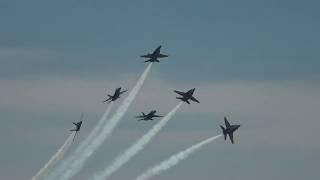 Blue Angels passing through Oshkosh 2018 Wednesday