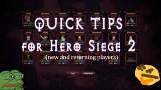 [S2] Quick tips for Hero Siege 2 - new & returning players