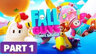 FALL GUYS - Playthrough No Commentary - Part 1 [PS4 PRO] PS PLUS Free Game