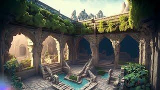 Minecraft: Supe beautiful sunken courtyard | Building Tutorial