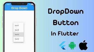 Flutter DropdownButton Widget |  Dropdown Menu in Flutter