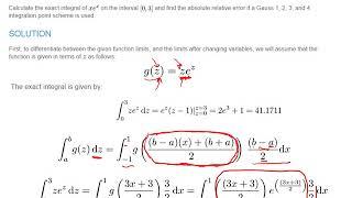 11  Numerical Integration 3 Gauss Quadrature Alternate Integration Limits