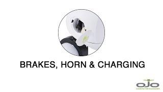 How to Use the OjO's Horn, Brakes & Patented On-Board Charger