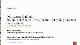 OML Usage Highlight: ML on SailGP data: Predicting the best sailing direction