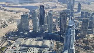 Dubai View from Burj Khalifa - 125th floor 