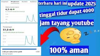 cara sergap 4000 jam tayang YouTube dari depan update 2025