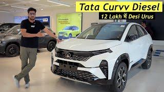 Tata Curvv ICE Diesel 1.5 White Colour Detailed Review