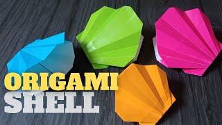Origami Sea Shell, How to Make Origami Clam Shell, Origami Easy