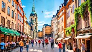 Stockholm Sweden summer walk | Gamla Stan Stockholm Old Town walking tour 2024 | city 4k walk