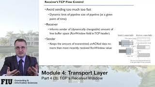 CNT-4713, Module 4, Part 4 (3-supplemental): TCP's Receiver Window