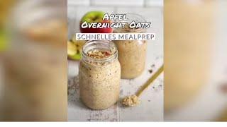  Apfel Overnight Oats - gesundes Powerfrühstück  im Thermomix mixen | Rezept @fitgemixt