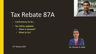 Tax Utility updated to allow Tax Rebate 87A as per Bombay HC decision - what to do now?