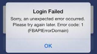 how to fix facebook login failed sorry an unexpected error occurred android