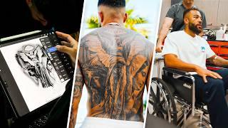 Getting A $50,000 Full-Back Tattoo in ONE Day (It Was Painless)