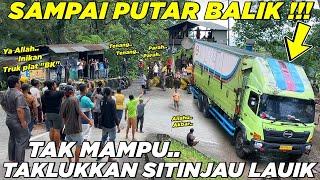 KASIHAN !!! Tak Mampu Taklukkan Sitinjau Lauik, Sopir Truk Asal Medan (Plat BK) Terpaksa Putar Balik