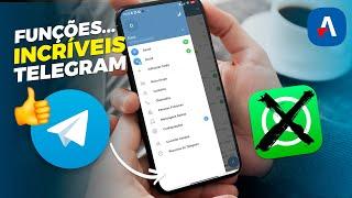 Telegram SUPERA o WhatsApp com ESSAS 5 funções IMPRESSIONANTES!  Veja COMO!