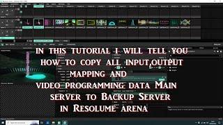 How Make Main and Backup System in Resolume Arena