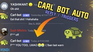 How to use triggers in carl bot in || How to use autofeeds of carl bot ||