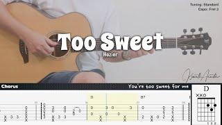 Too Sweet - Hozier | Fingerstyle Guitar | TAB + Chords + Lyrics