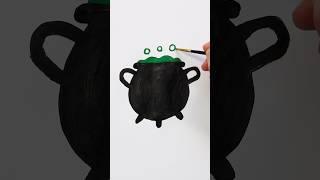 Halloween Cauldron Painting! Art for Kids  #shorts #painting #art #halloween