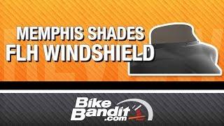 Memphis Shades FLH Spoiler Windshield For OEM Harley Fairing at BikeBandit.com