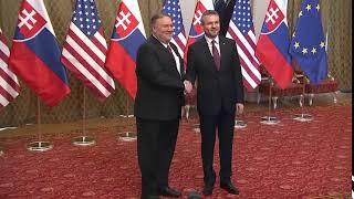 Secretary Pompeo Meets with Slovak Prime Minister Peter Pellegrini, in Slovakia