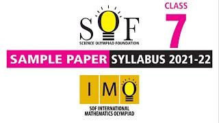 IMO Maths Olympiad Class 7 Sample Paper 2021-22