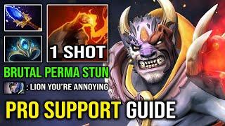 How to Support Lion Like a Pro with Instant 1 Shot Carry Perma Stun 100% Imba Support Dota 2