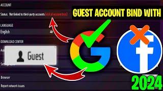 how to bind account in free fire | Guest account bind with Google account | 2024