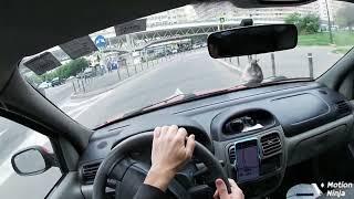 POV. Sunday Driving |  Bucharest City | Renault Clio Classic Car