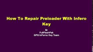 How to repair preloader with inferno Tool