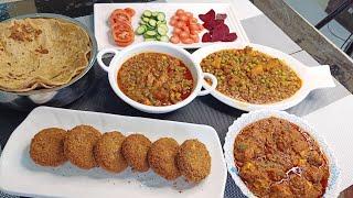 Special Vegetarian Dawat preparation for 8 people veg kolhapuri paneer masala veg cutlet aloo matar