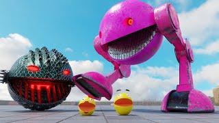 Monsters Compilation | Pacman vs Two-Legged Robot Pacman, Flying Concrete Monster