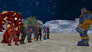 Thanos vs Avengers, Part-1, ( Thanos vs Ironman , Hulk , Captain America , Thor , Spiderman )