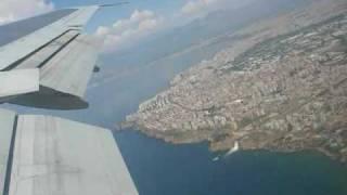 Boeing 747-300  takeoff Antalya. Onboard view. Flight UN 9150 Antalya-Moscow.