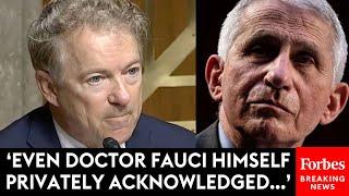 BREAKING NEWS: Rand Paul Reads Out Secret Communications Of Fauci's Team About COVID-19's Origins