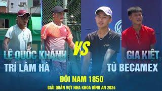 ĐÔI NAM 1850 | QUỐC KHÁNH - TRÍ LÂM HÀ VS GIA KIỆT - TÚ BECAMEX | Tennis Phong Trào