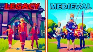 LEGACY TEAM vs MEDIEVAL TEAM - Totally Accurate Battle Simulator | TABS