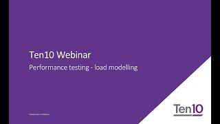 Performance Testing   Load Modelling Webinar