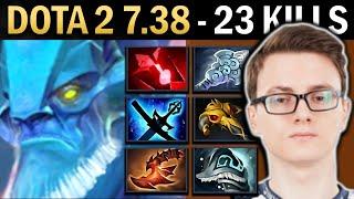 Leshrac Gameplay Miracle with 23 Kills and Shivas - Dota 2 7.38