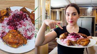 How To Make Sour Cherry Rice with chicken |Persian Albaloo polo!!!