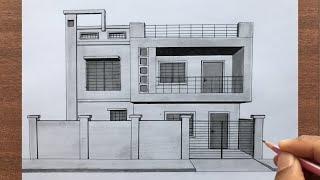 How to Draw a House in 1-Point Perspective