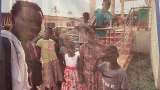 Michael Blackson touring his newly built school with Ghanaian traditional elders